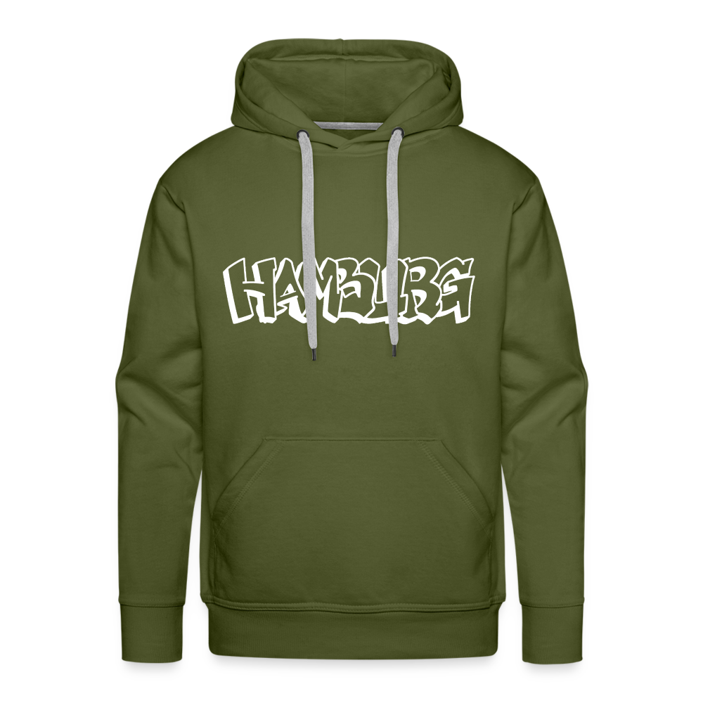Hoodie Hamburg "Graffiti" Bright Edition - olive green
