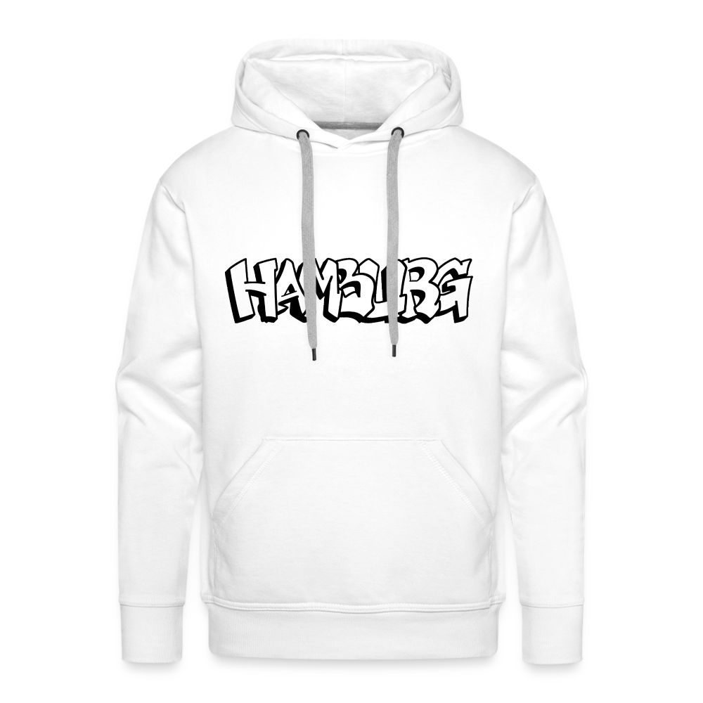 Hoodie Hamburg "Graffiti" Dark Edition - white