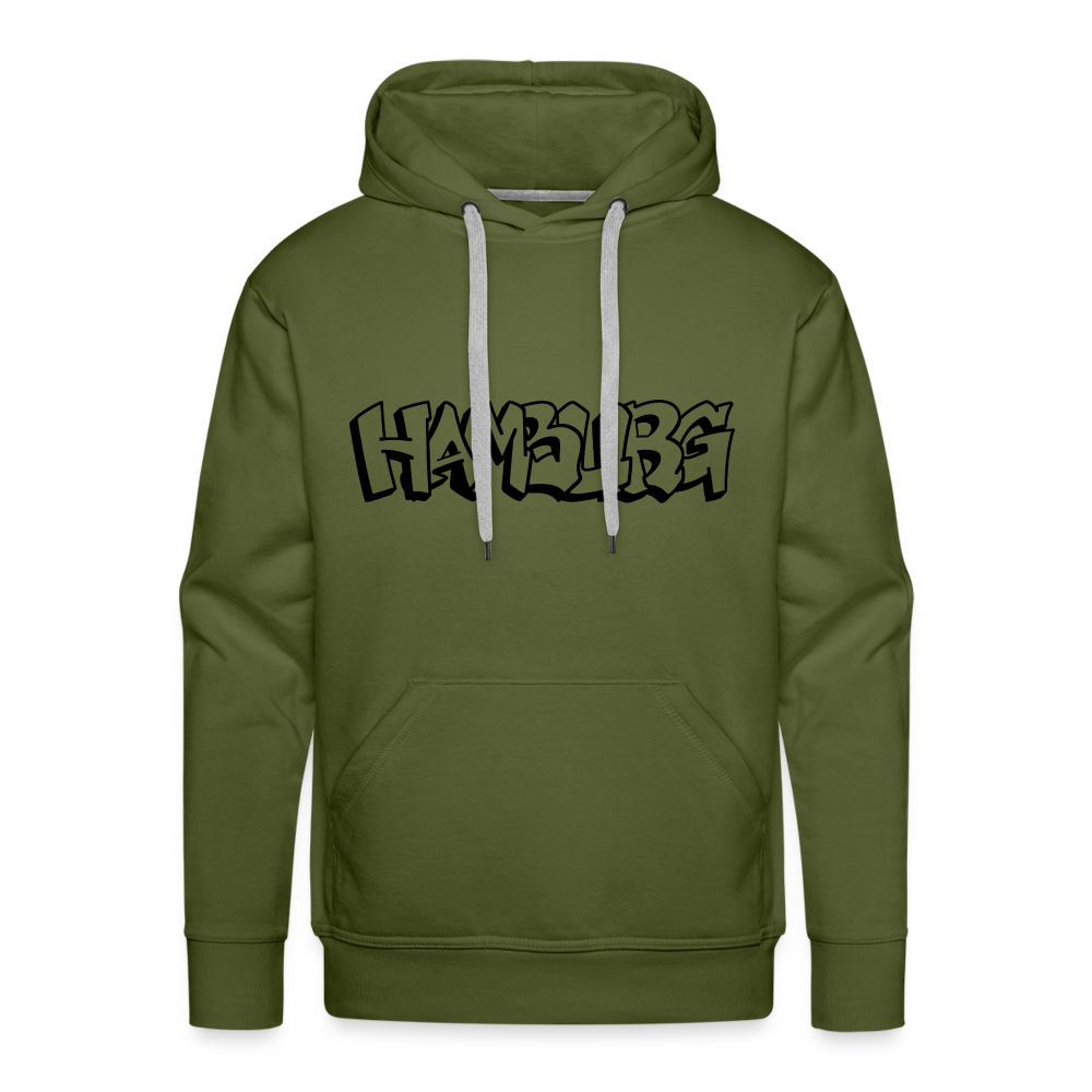 Hoodie Hamburg "Graffiti" Dark Edition - olive green