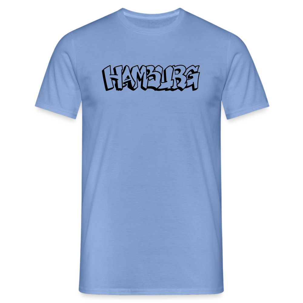 T-Shirt Hamburg "Graffiti" - carolina blue