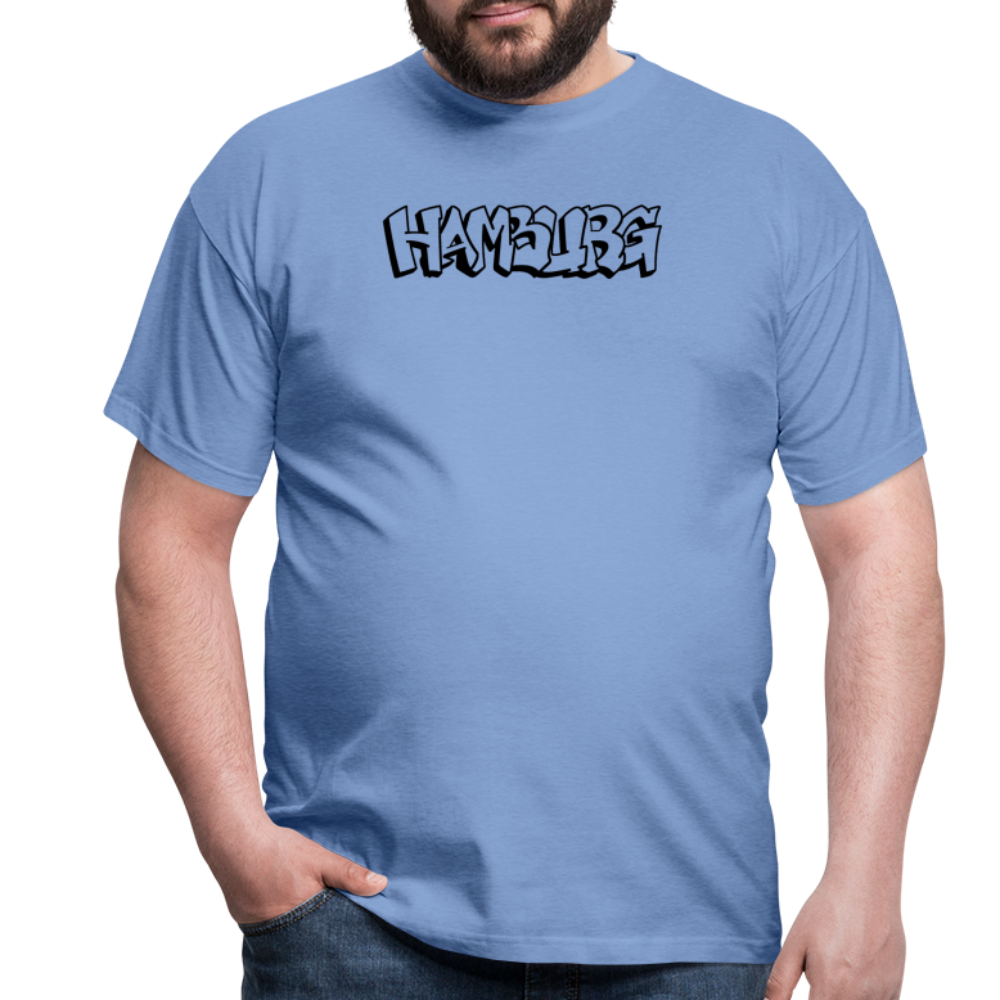 T-Shirt Hamburg "Graffiti" - carolina blue