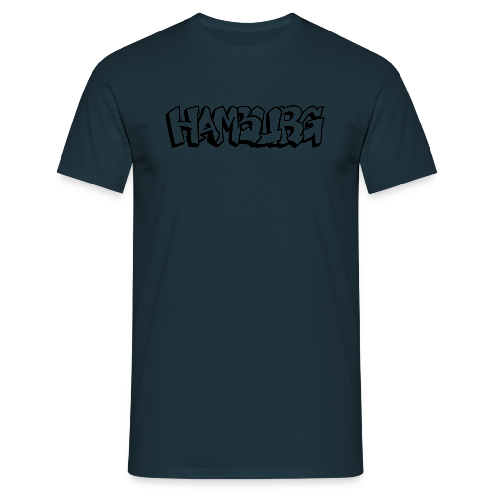 T-Shirt Hamburg "Graffiti" - navy