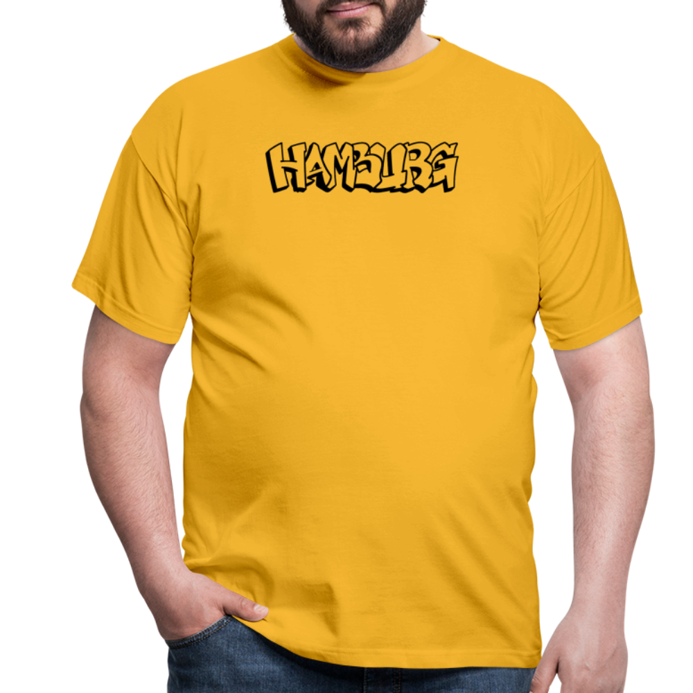 T-Shirt Hamburg "Graffiti" - yellow