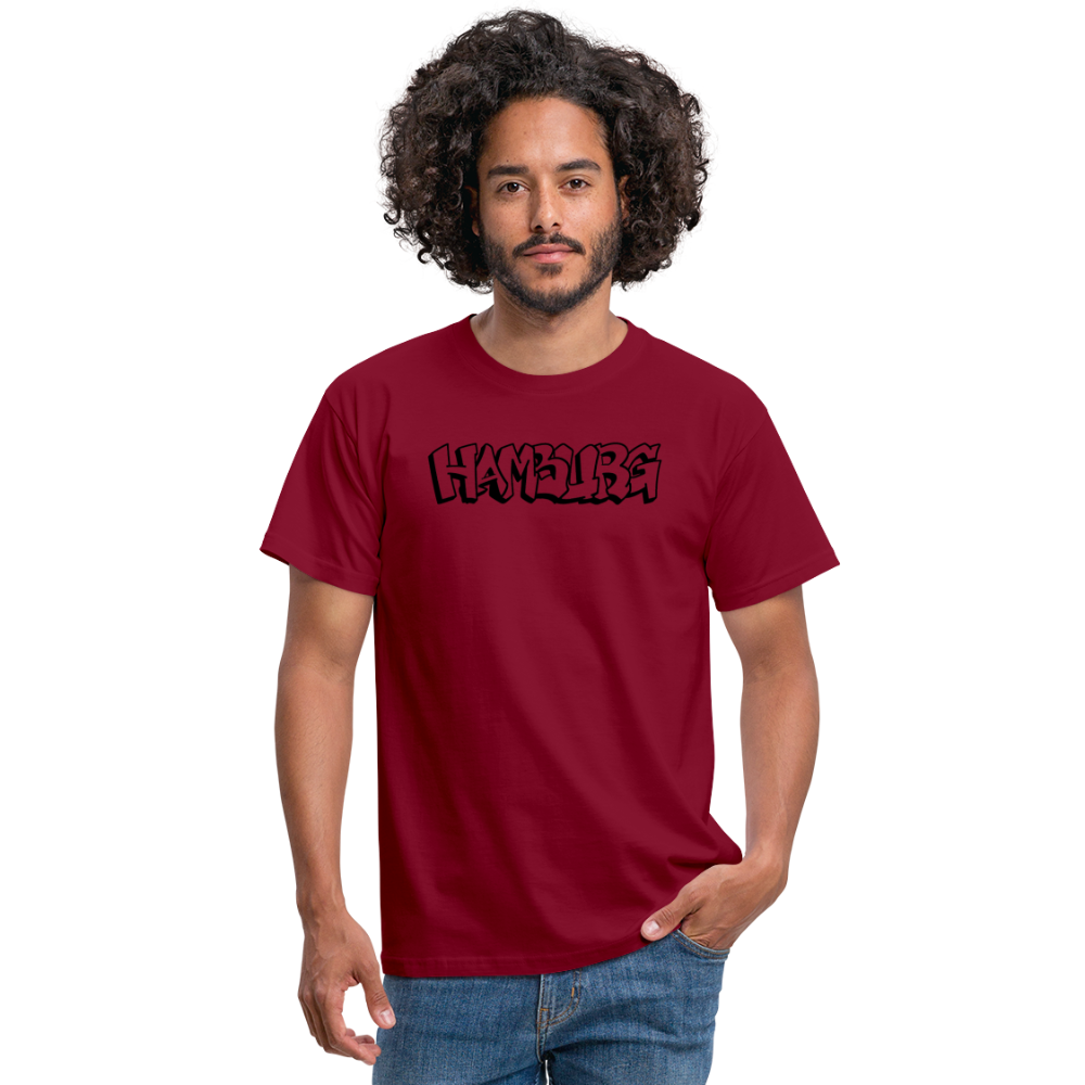T-Shirt Hamburg "Graffiti" - brick red