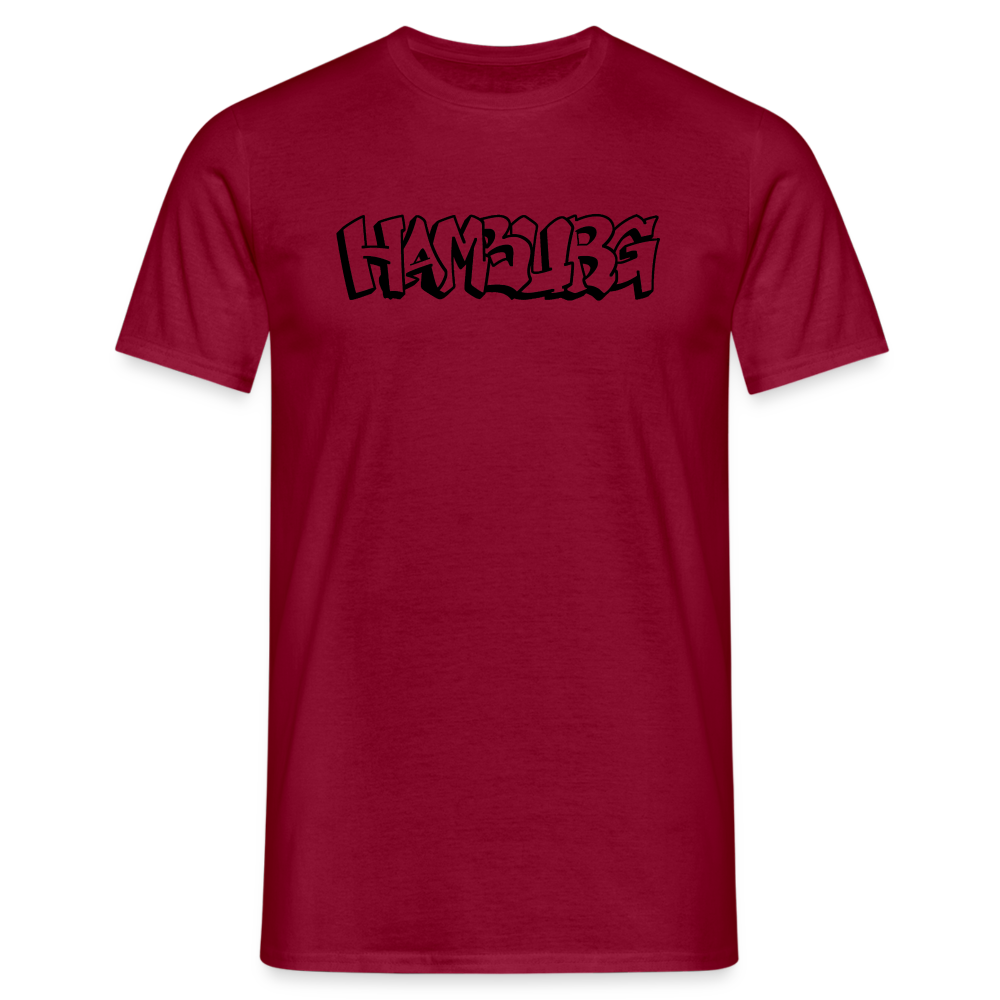 T-Shirt Hamburg "Graffiti" - brick red