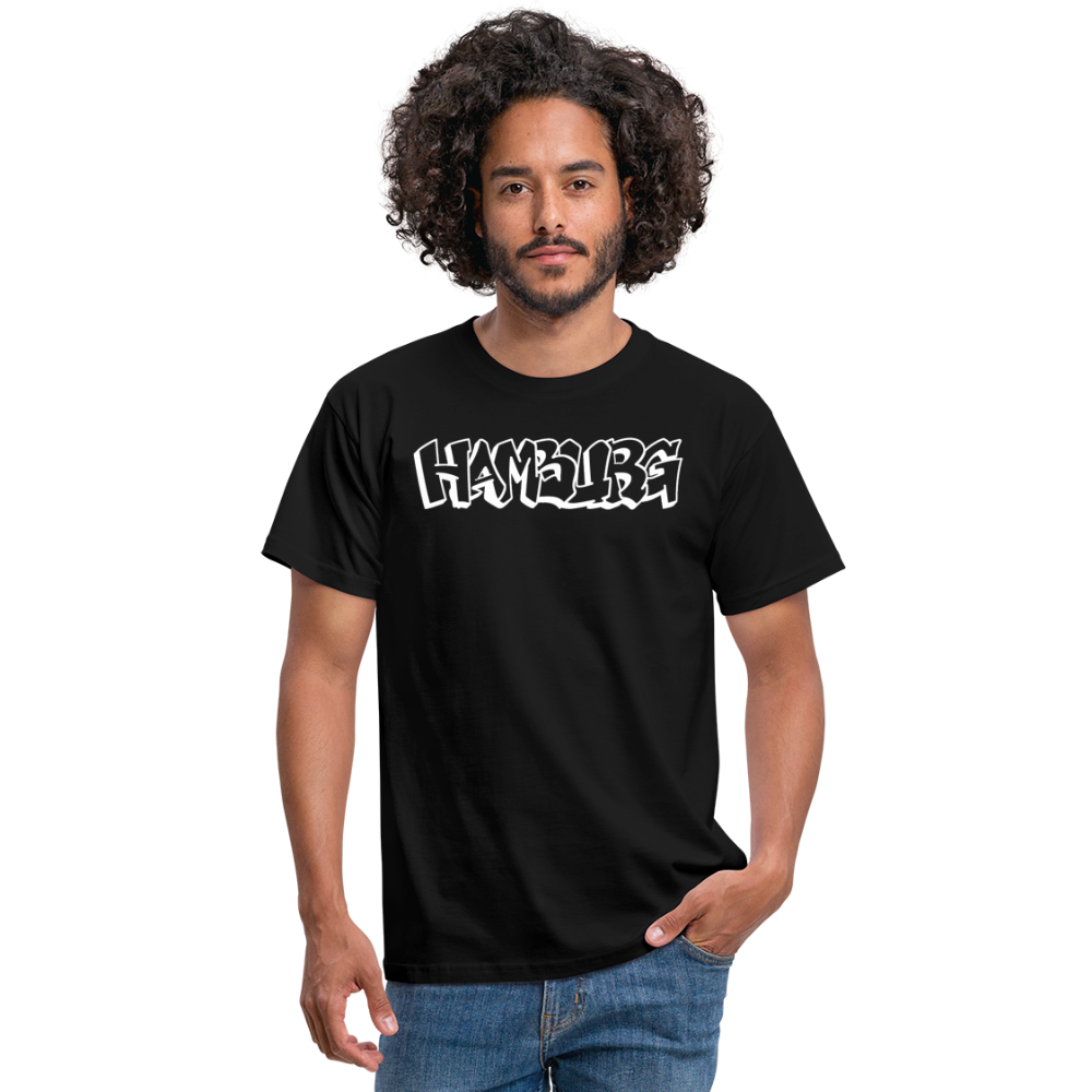 T-Shirt Hamburg "Graffiti" Bright Edition - black