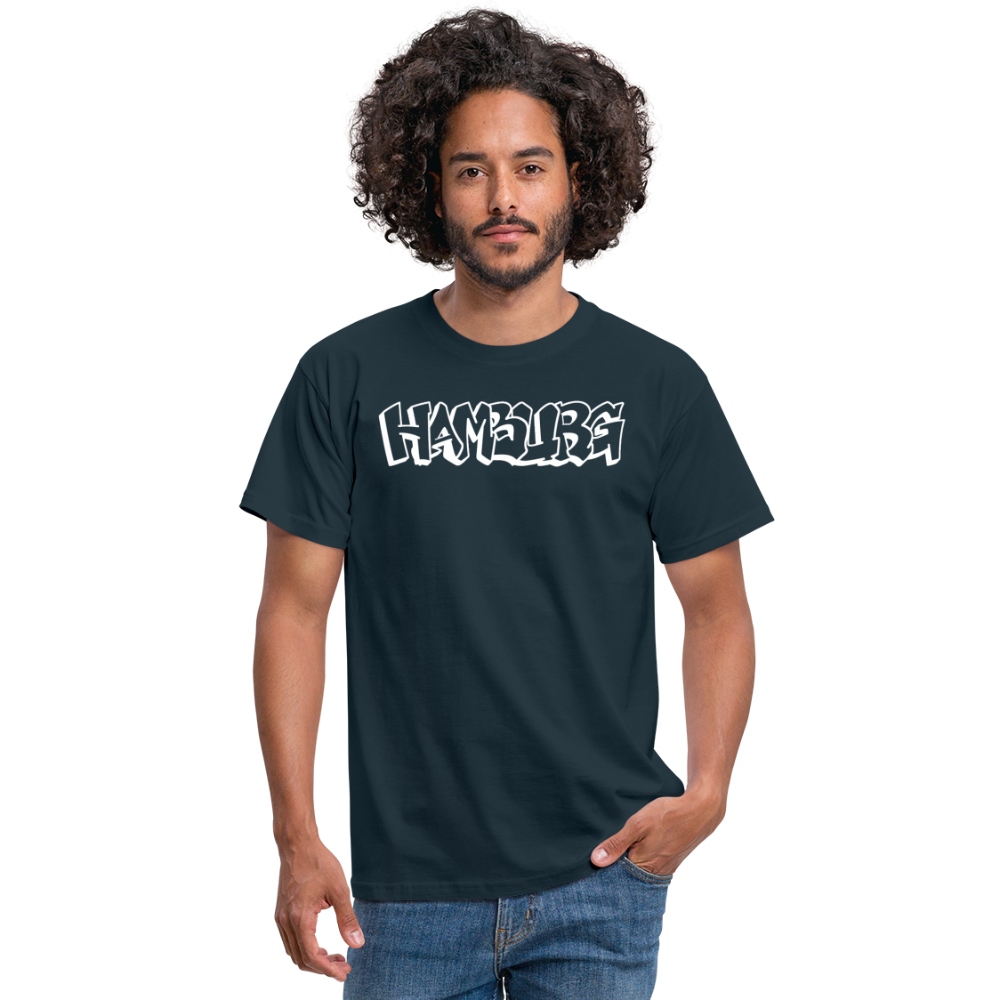 T-Shirt Hamburg "Graffiti" Bright Edition - navy