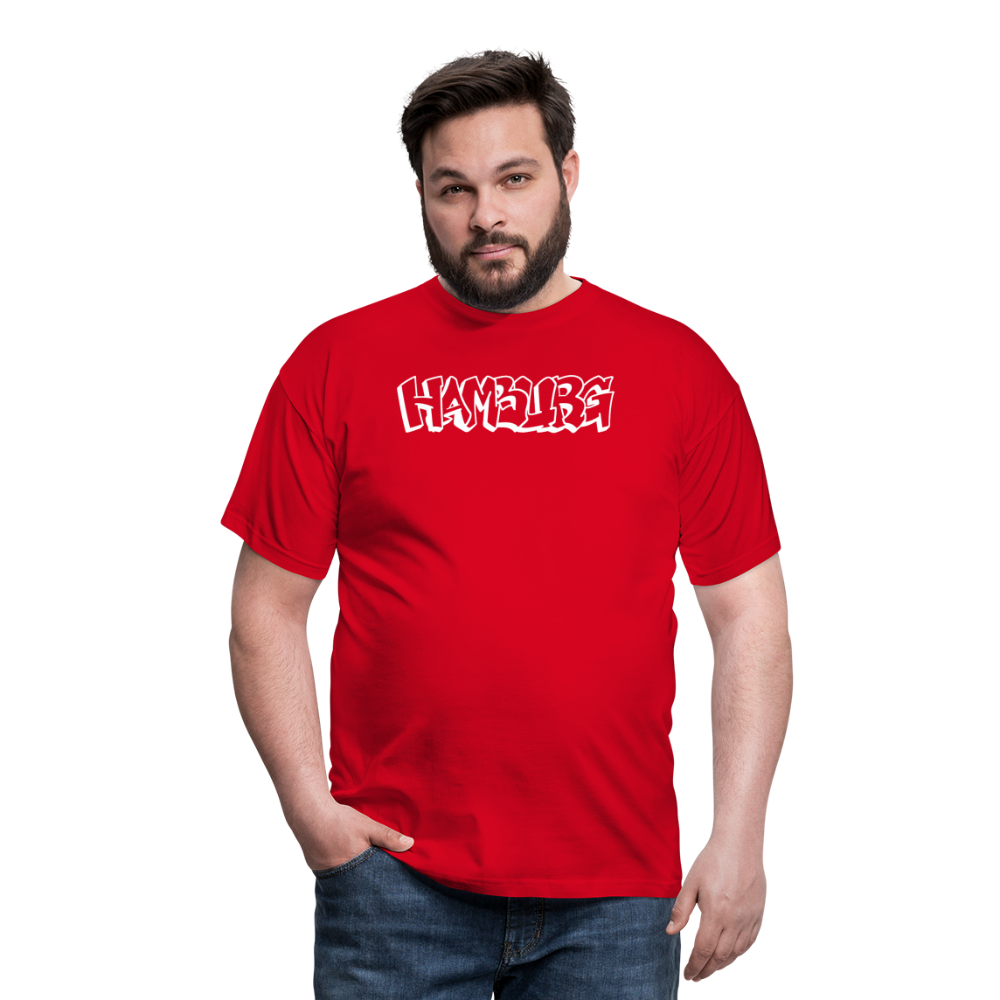 T-Shirt Hamburg "Graffiti" Bright Edition - red