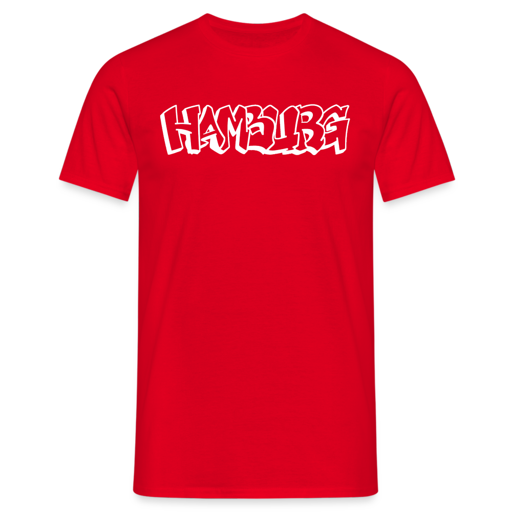 T-Shirt Hamburg "Graffiti" Bright Edition - red