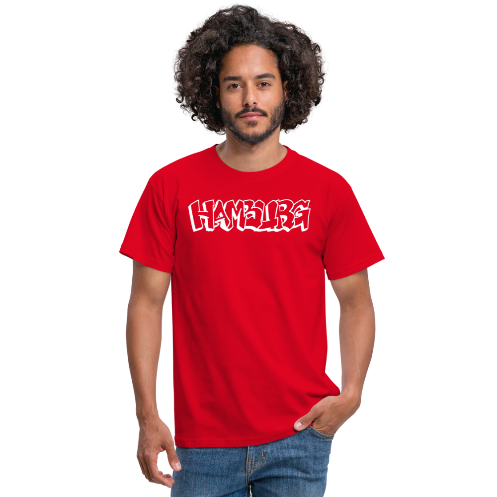 T-Shirt Hamburg "Graffiti" Bright Edition - red