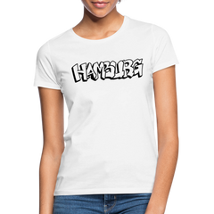 T-Shirt Ladies Hamburg "Graffiti" - white