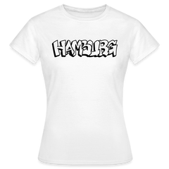 T-Shirt Ladies Hamburg "Graffiti" - white