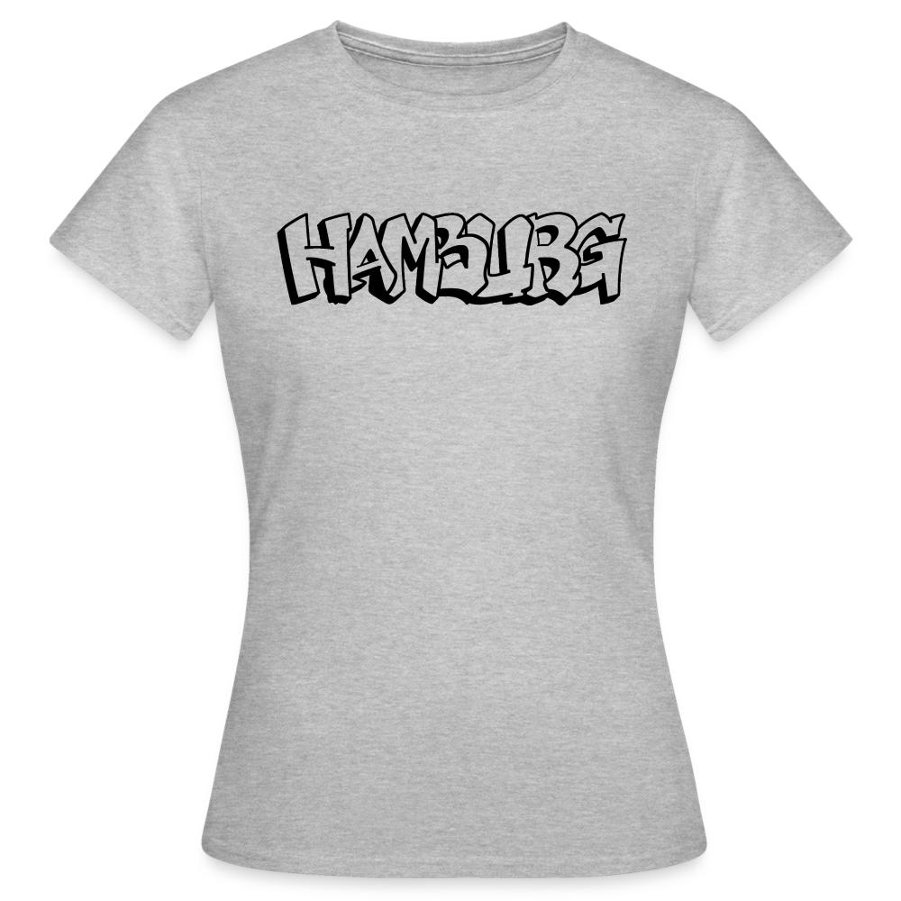 T-Shirt Ladies Hamburg "Graffiti" - heather grey