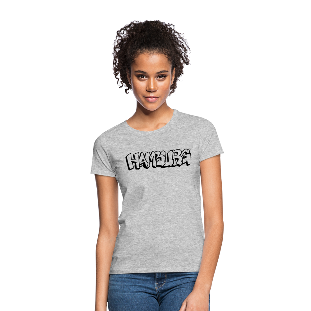T-Shirt Ladies Hamburg "Graffiti" - heather grey