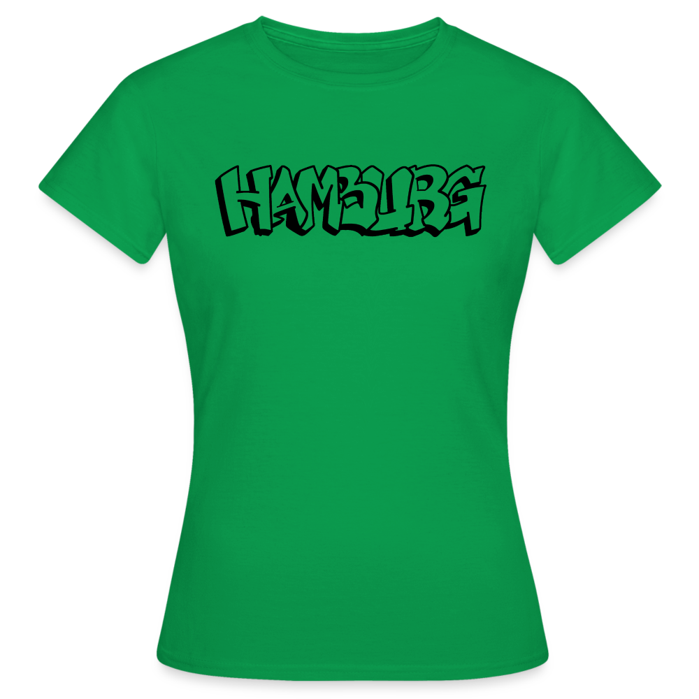 T-Shirt Ladies Hamburg "Graffiti" - kelly green