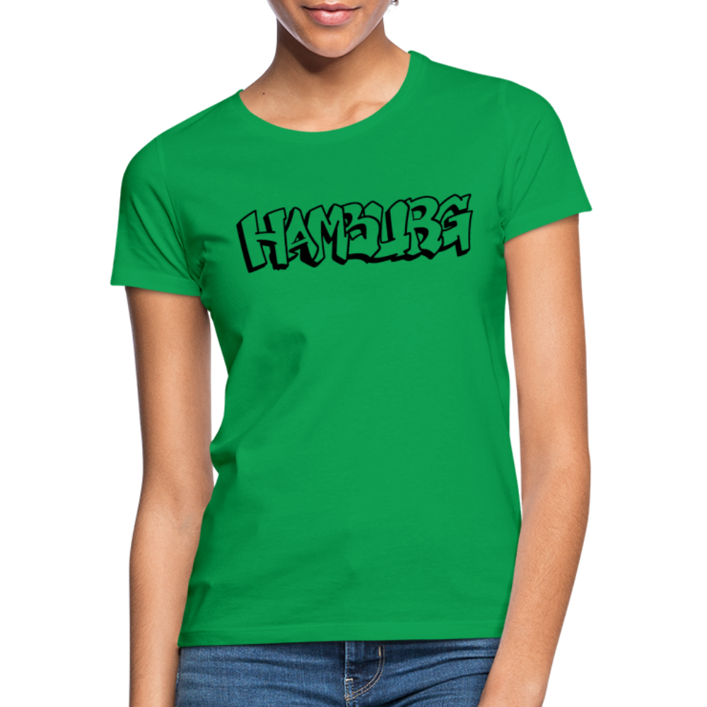 T-Shirt Ladies Hamburg "Graffiti" - kelly green