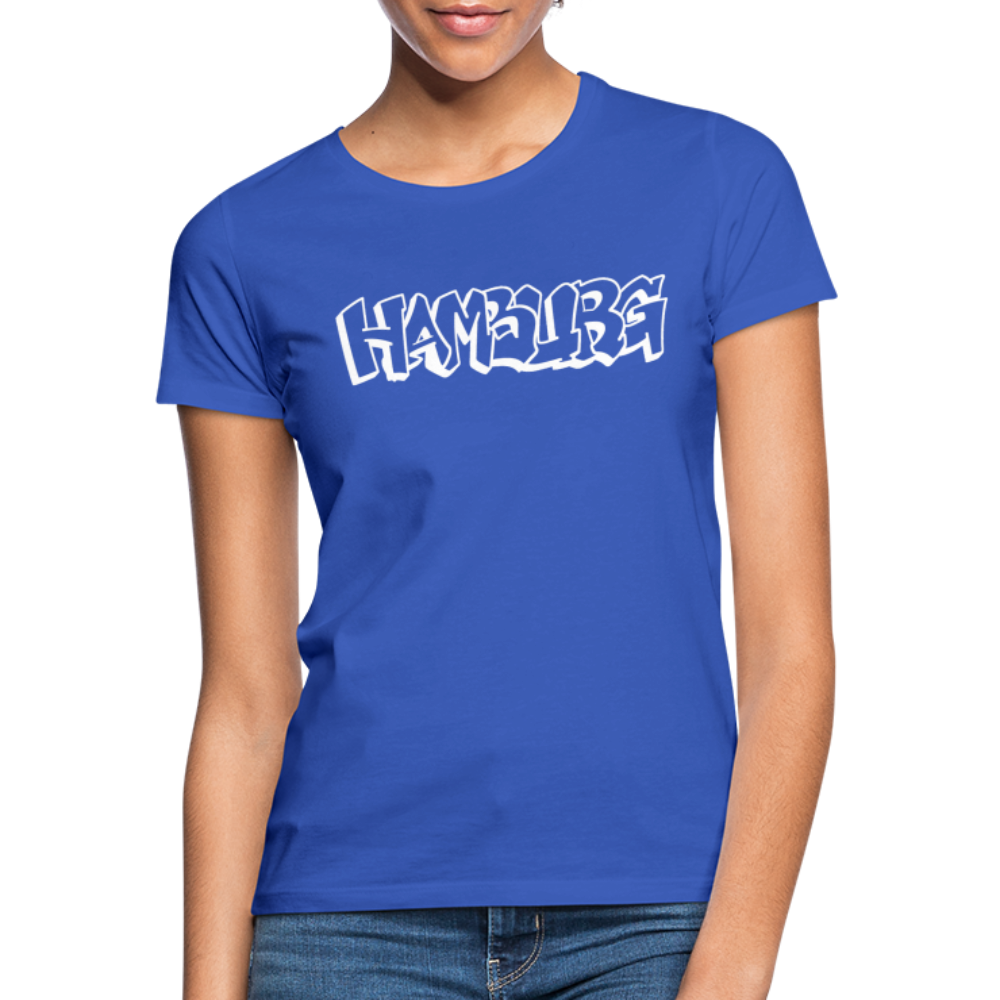 T-Shirt Ladies Hamburg "Graffiti" Bright Edition - royal blue