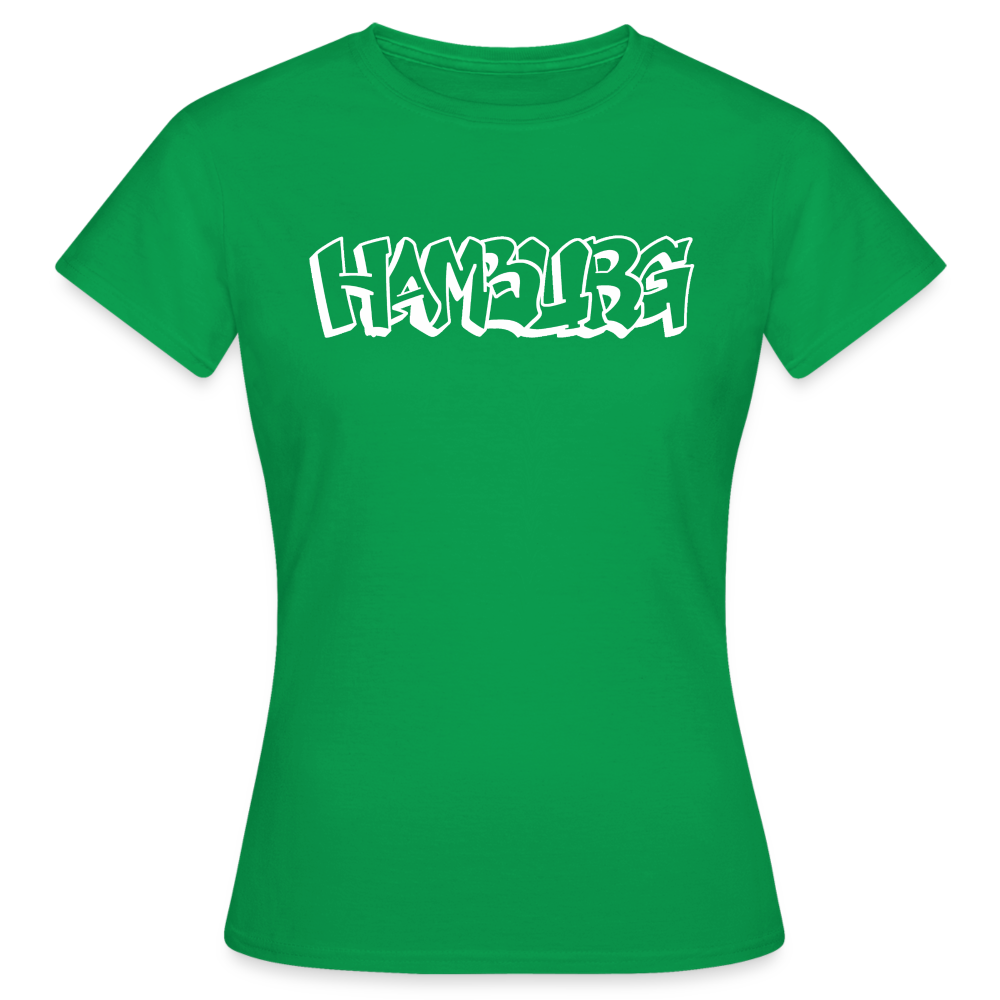 T-Shirt Ladies Hamburg "Graffiti" Bright Edition - kelly green