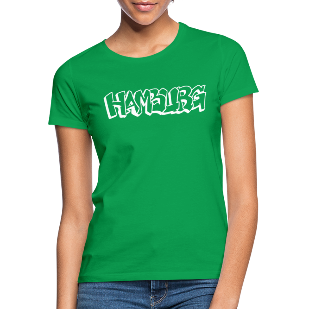 T-Shirt Ladies Hamburg "Graffiti" Bright Edition - kelly green