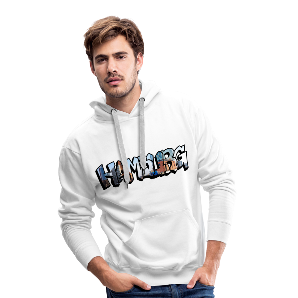 Hoodie Hamburg "Panorama Graffiti" - white