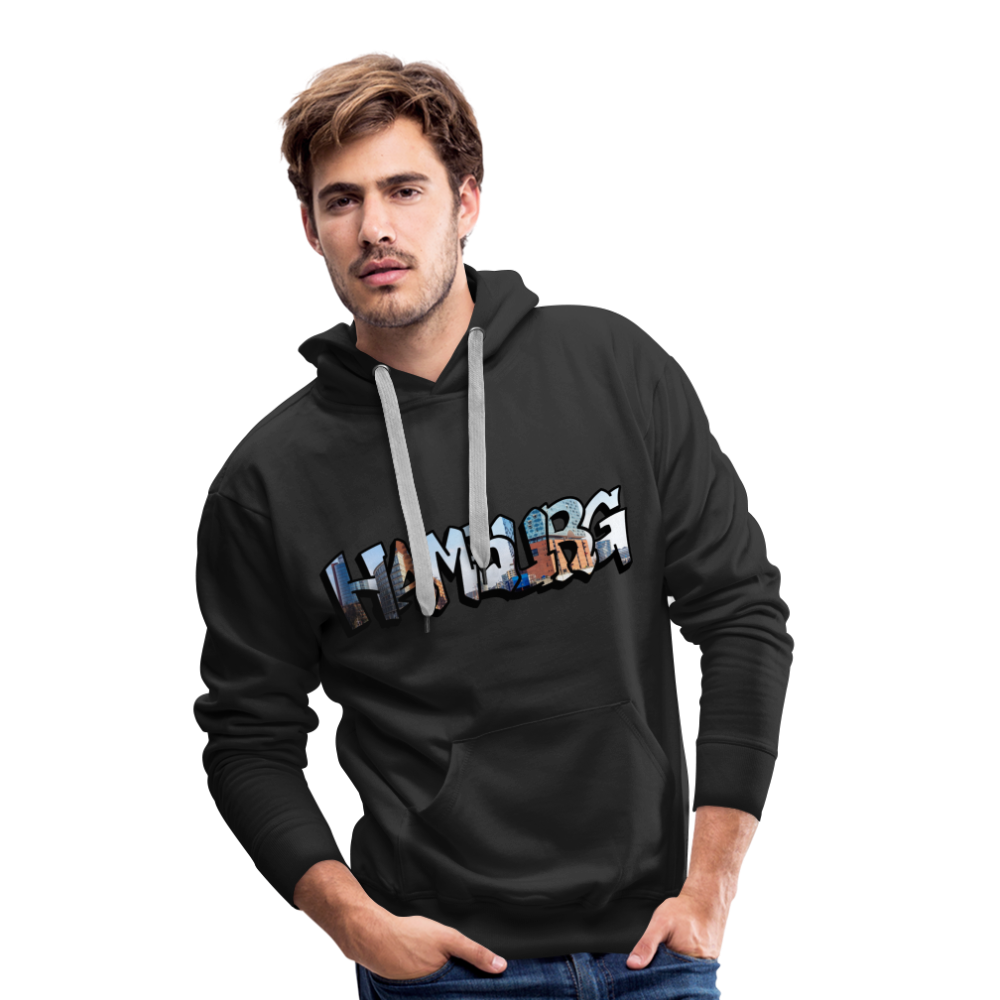 Hoodie Hamburg "Panorama Graffiti" - black