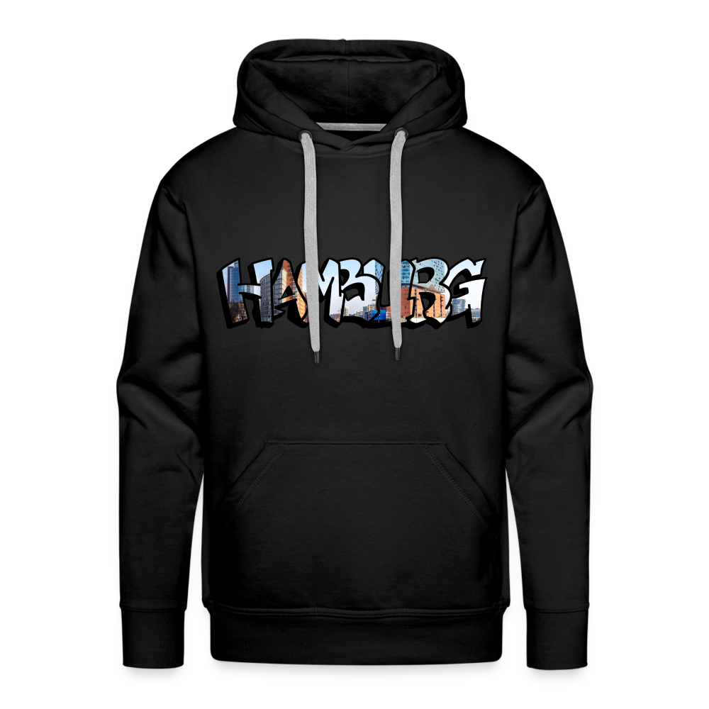 Hoodie Hamburg "Panorama Graffiti" - black