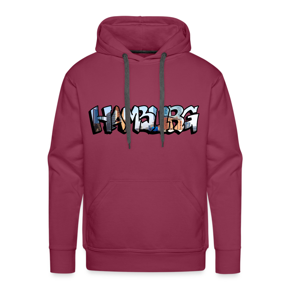 Hoodie Hamburg "Panorama Graffiti" - bordeaux