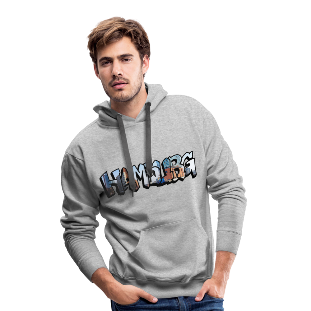 Hoodie Hamburg "Panorama Graffiti" - heather grey