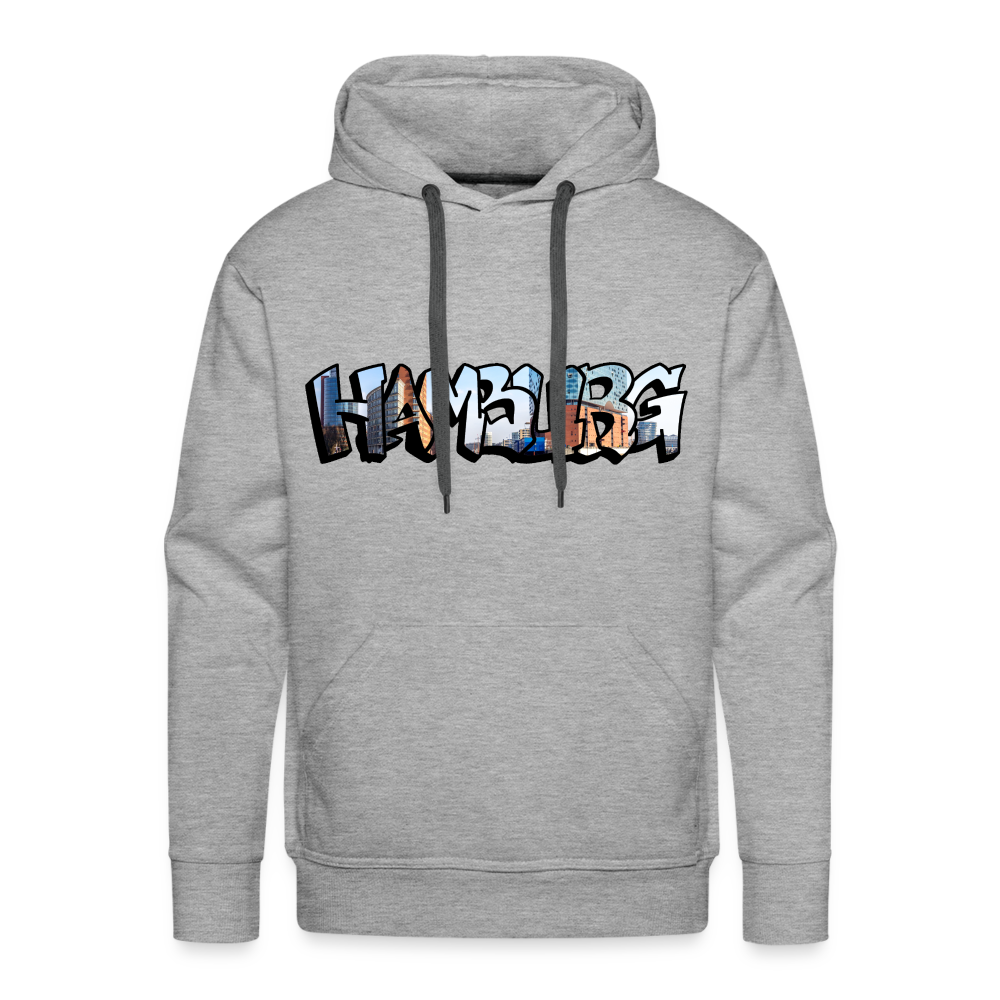 Hoodie Hamburg "Panorama Graffiti" - heather grey