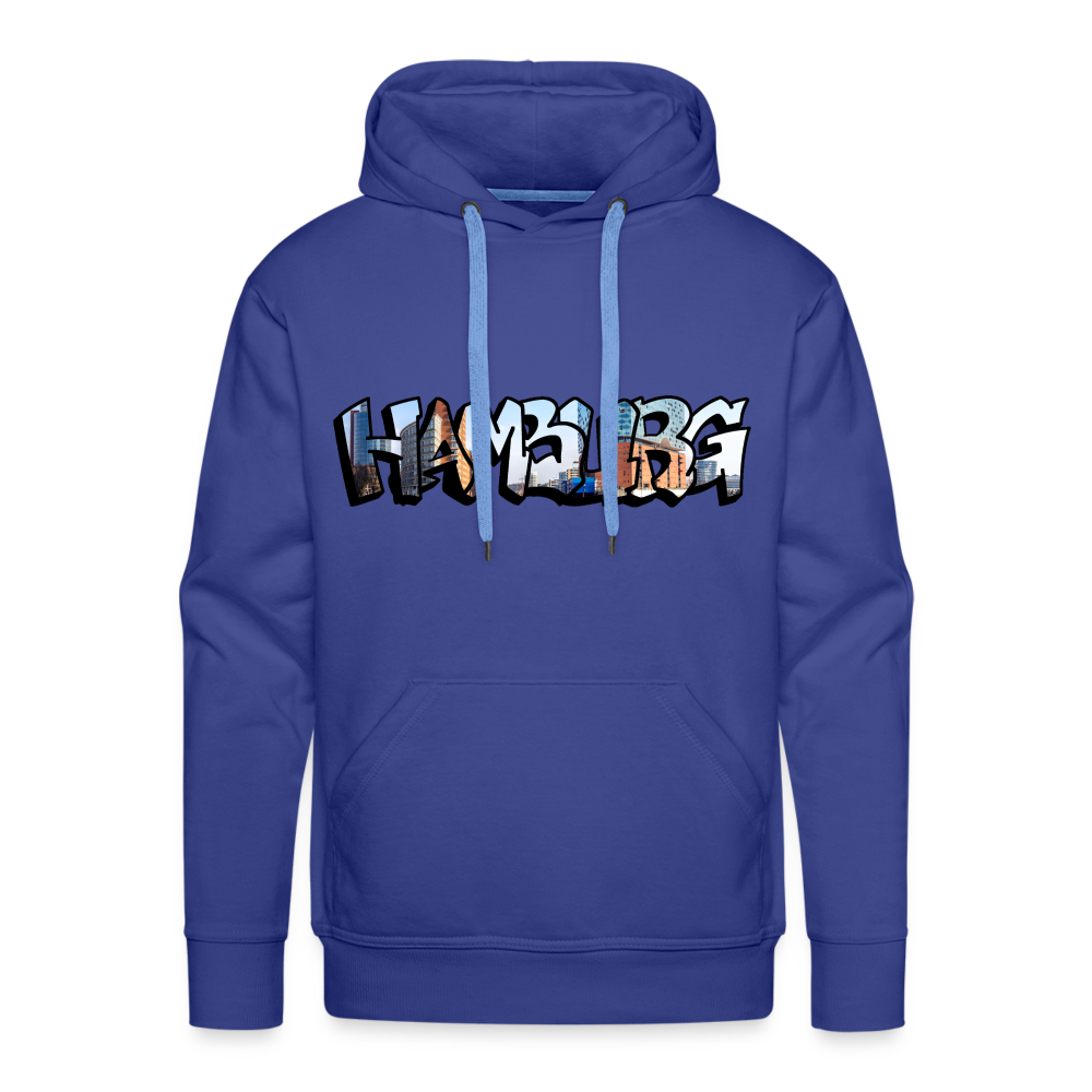 Hoodie Hamburg "Panorama Graffiti" - royal blue
