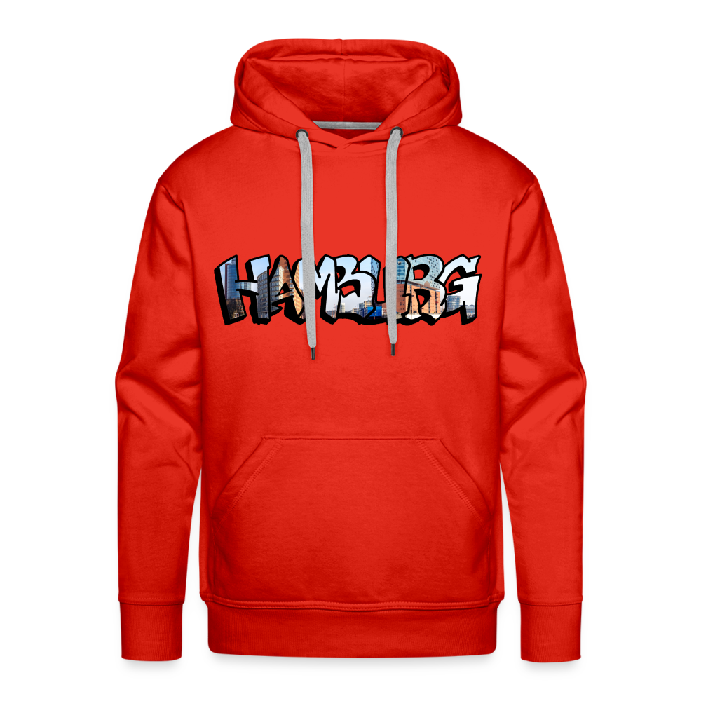 Hoodie Hamburg "Panorama Graffiti" - red