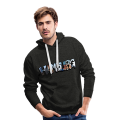 Hoodie Hamburg "Panorama Graffiti" - charcoal grey