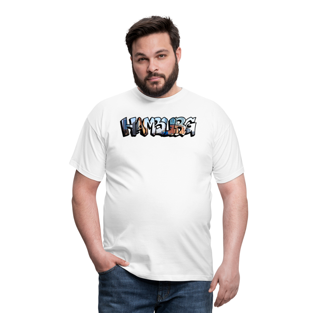 T-Shirt Hamburg "Panorama Graffiti" - white