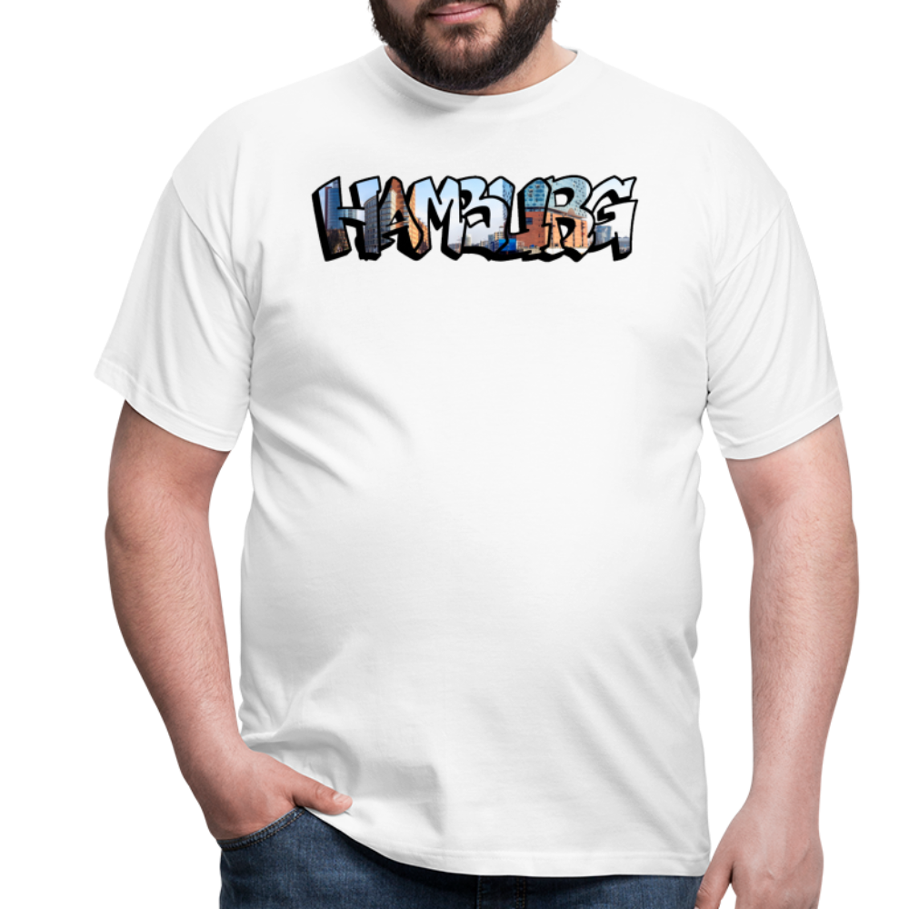 T-Shirt Hamburg "Panorama Graffiti" - white
