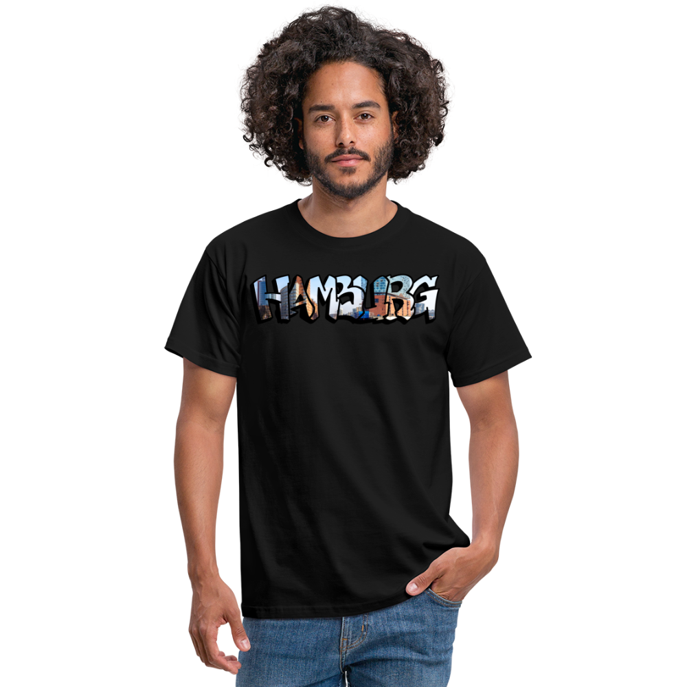 T-Shirt Hamburg "Panorama Graffiti" - black