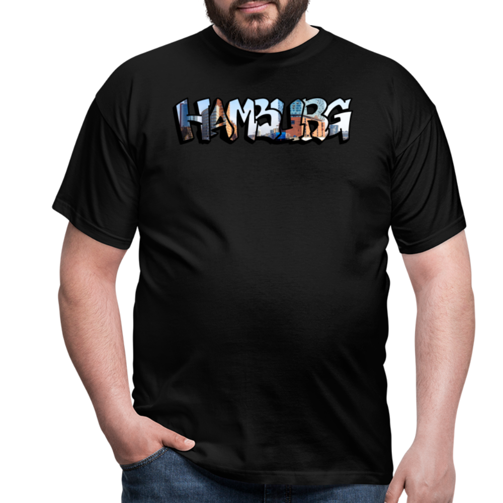 T-Shirt Hamburg "Panorama Graffiti" - black