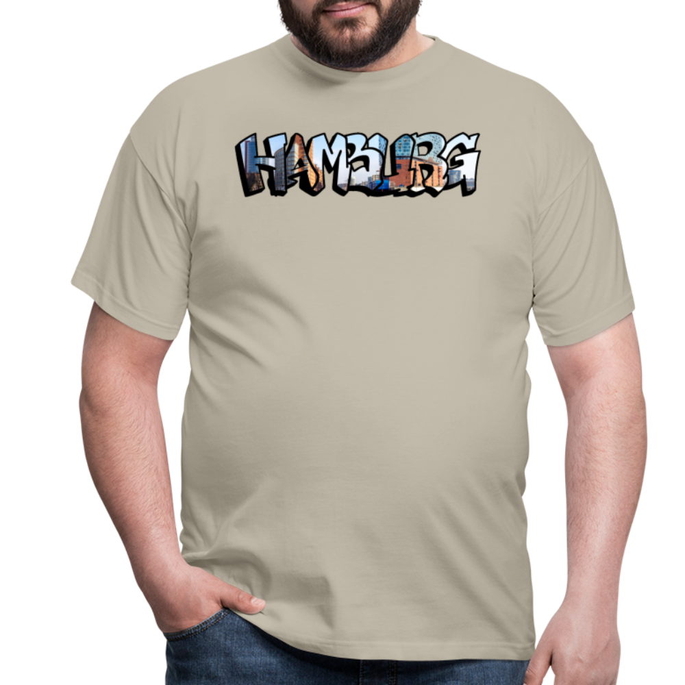 T-Shirt Hamburg "Panorama Graffiti" - sand beige