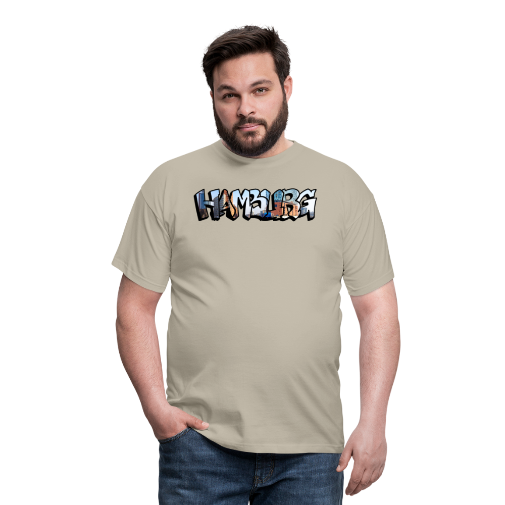 T-Shirt Hamburg "Panorama Graffiti" - sand beige