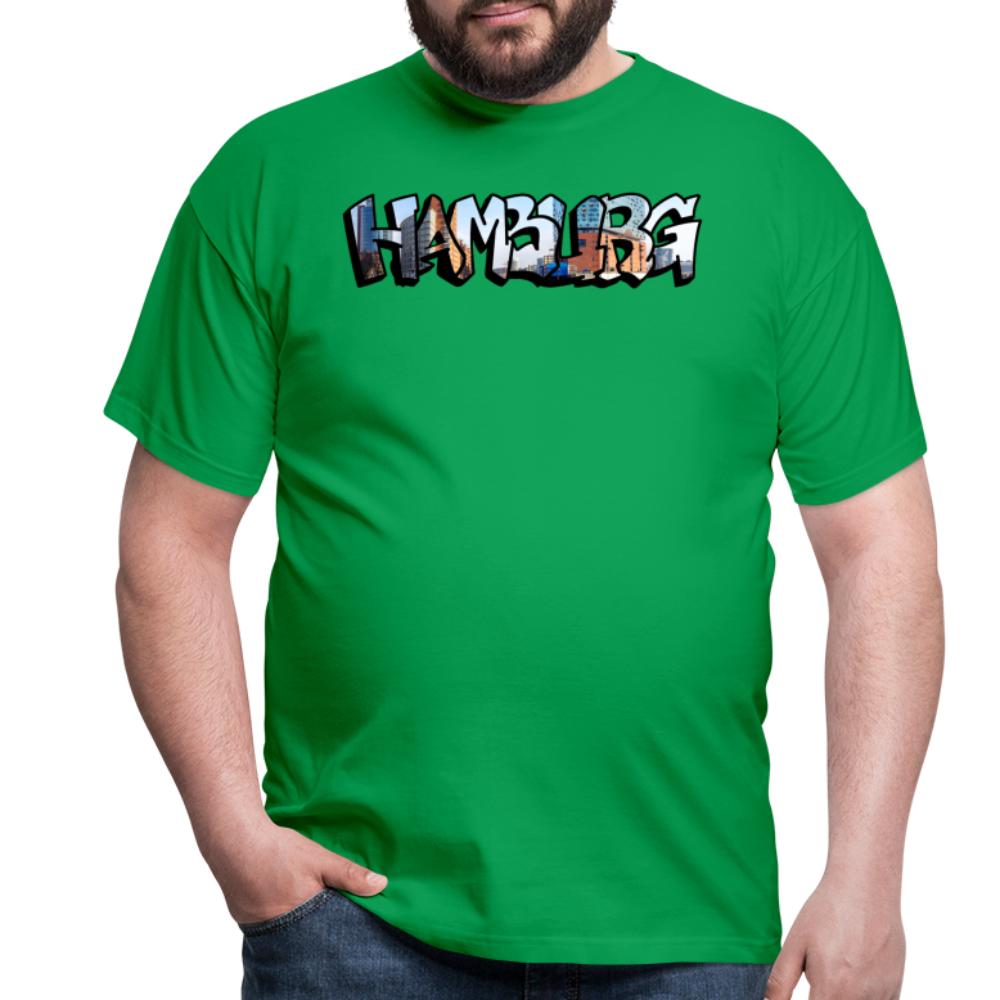 T-Shirt Hamburg "Panorama Graffiti" - kelly green