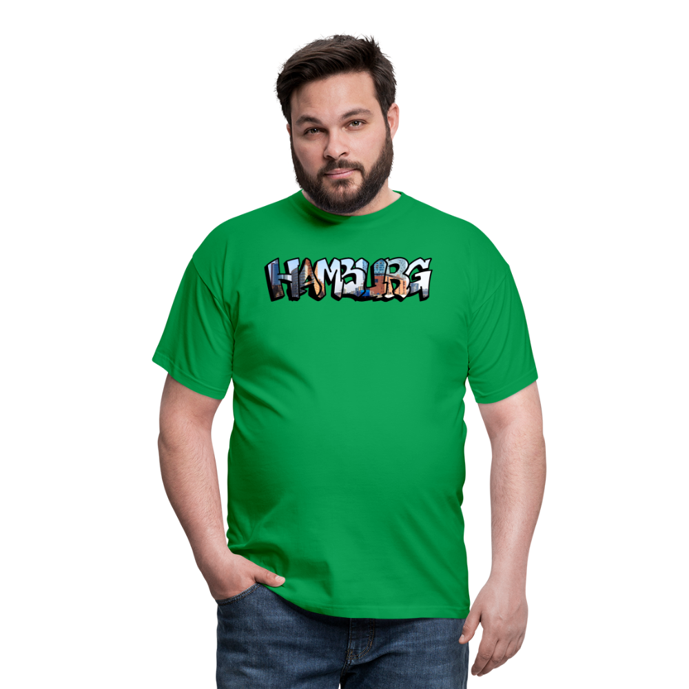 T-Shirt Hamburg "Panorama Graffiti" - kelly green