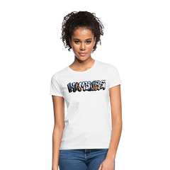 T-Shirt Ladies Hamburg "Panorama Graffiti" - white