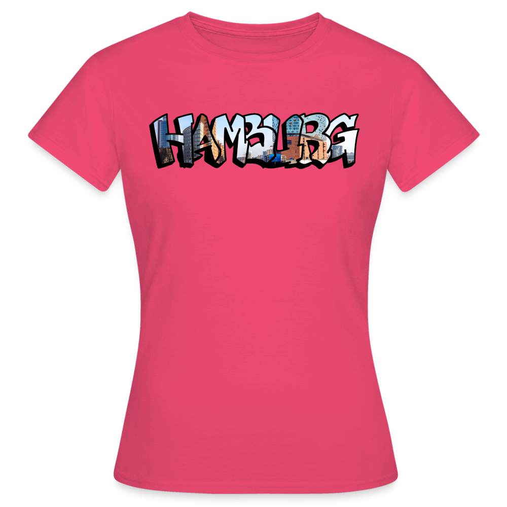 T-Shirt Ladies Hamburg "Panorama Graffiti" - azalea