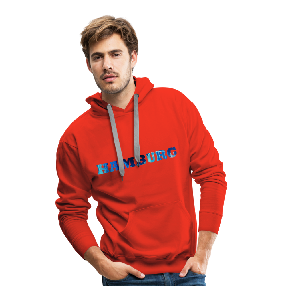 Hoodie Hamburg "Panorama Bold" - red