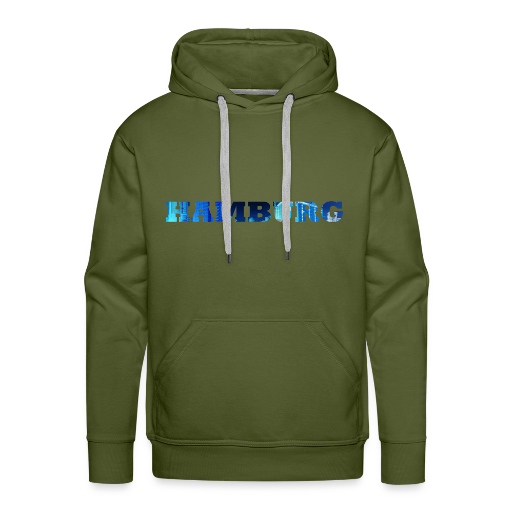 Hoodie Hamburg "Panorama Bold" - olive green