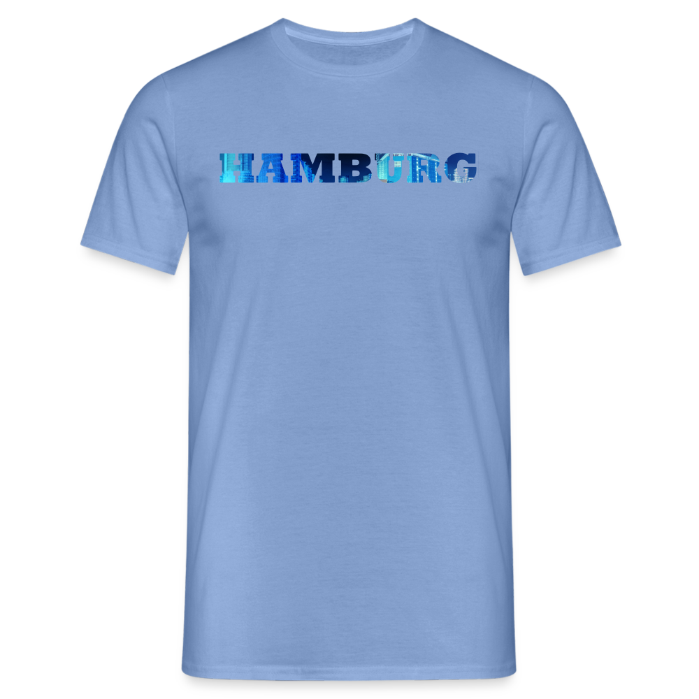 T-Shirt Hamburg "Panorama Bold" - carolina blue
