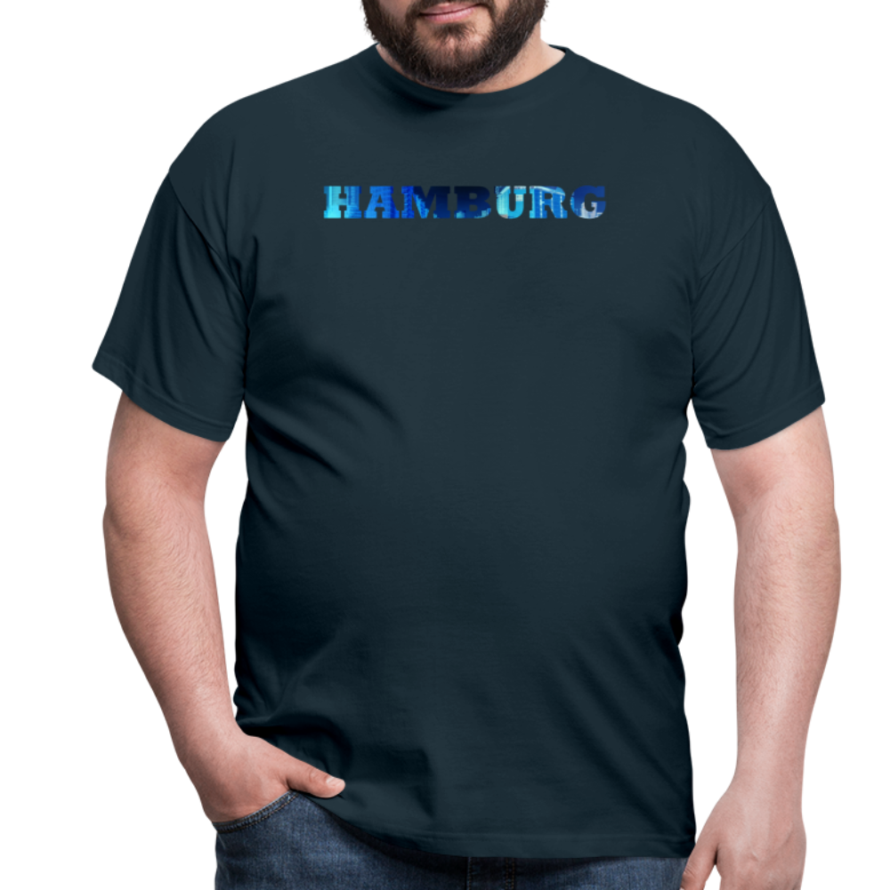 T-Shirt Hamburg "Panorama Bold" - navy