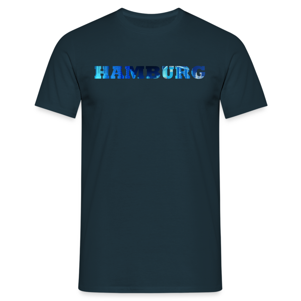 T-Shirt Hamburg "Panorama Bold" - navy