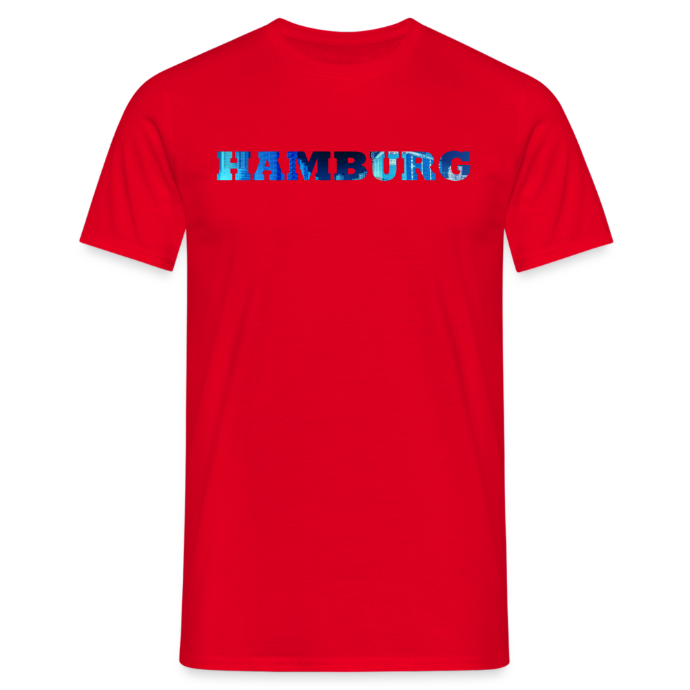 T-Shirt Hamburg "Panorama Bold" - red