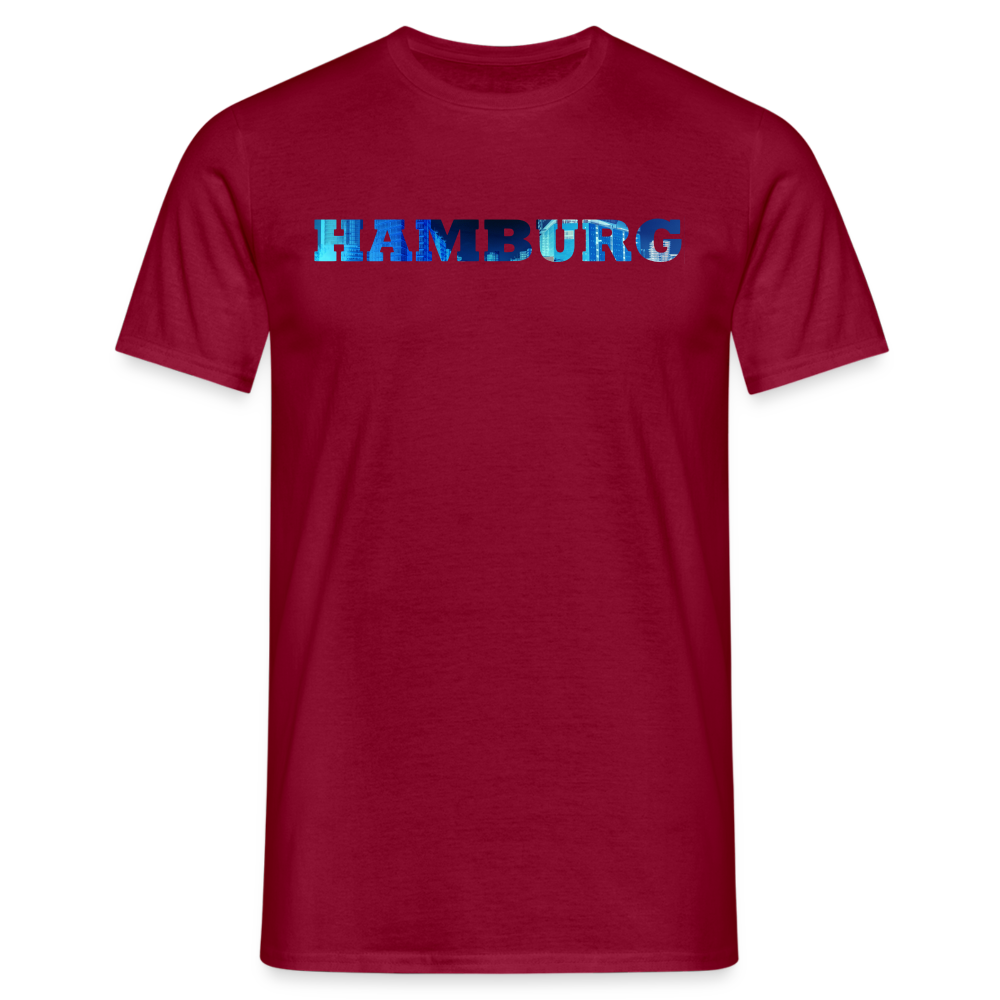 T-Shirt Hamburg "Panorama Bold" - brick red