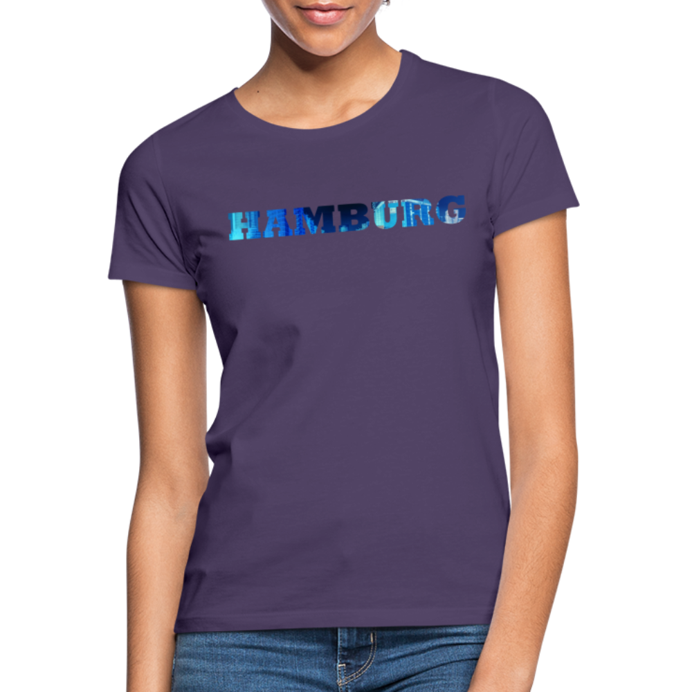 T-Shirt Ladies Hamburg "Panorama Bold" - dark purple
